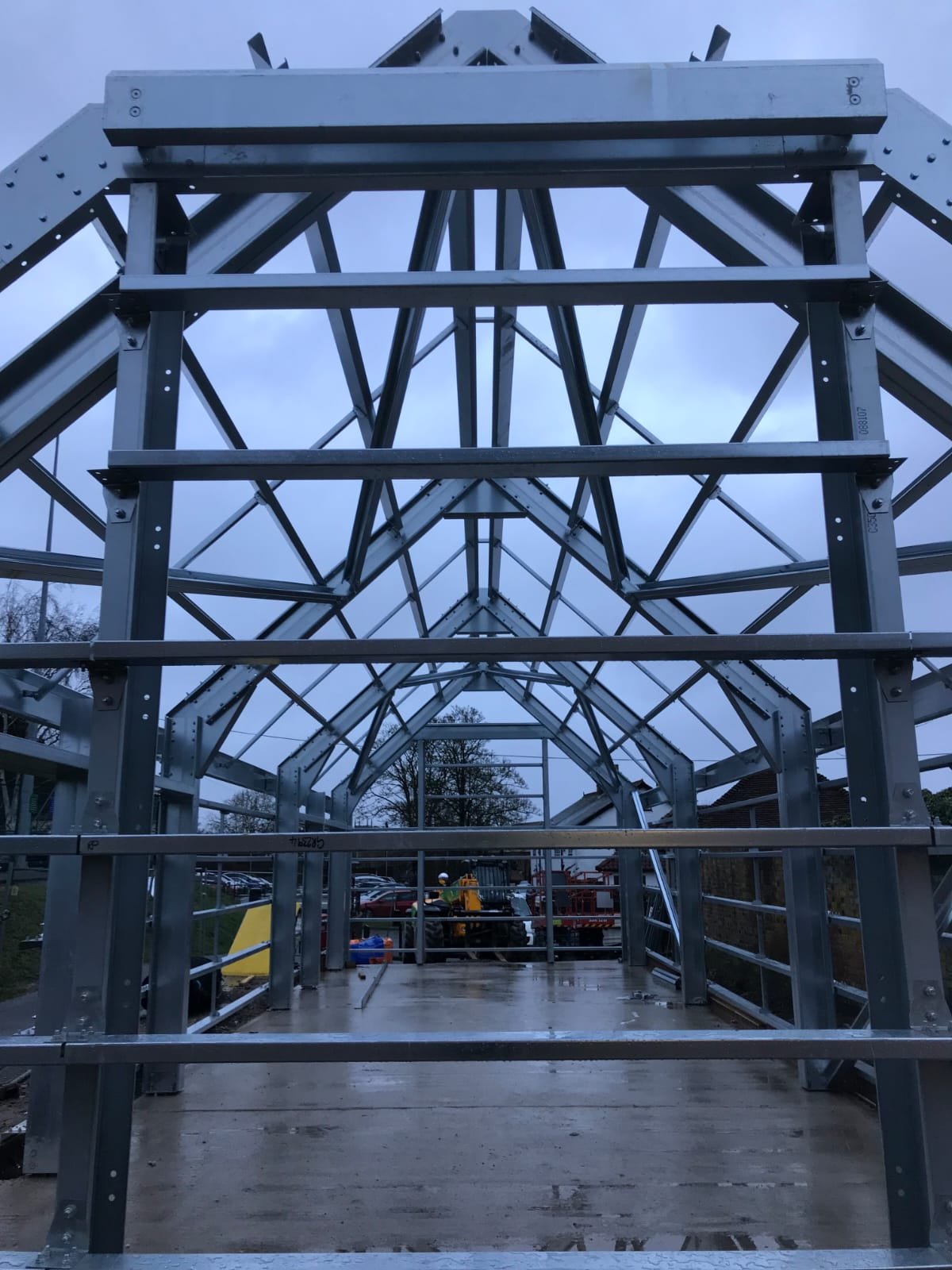 Industrial building being built