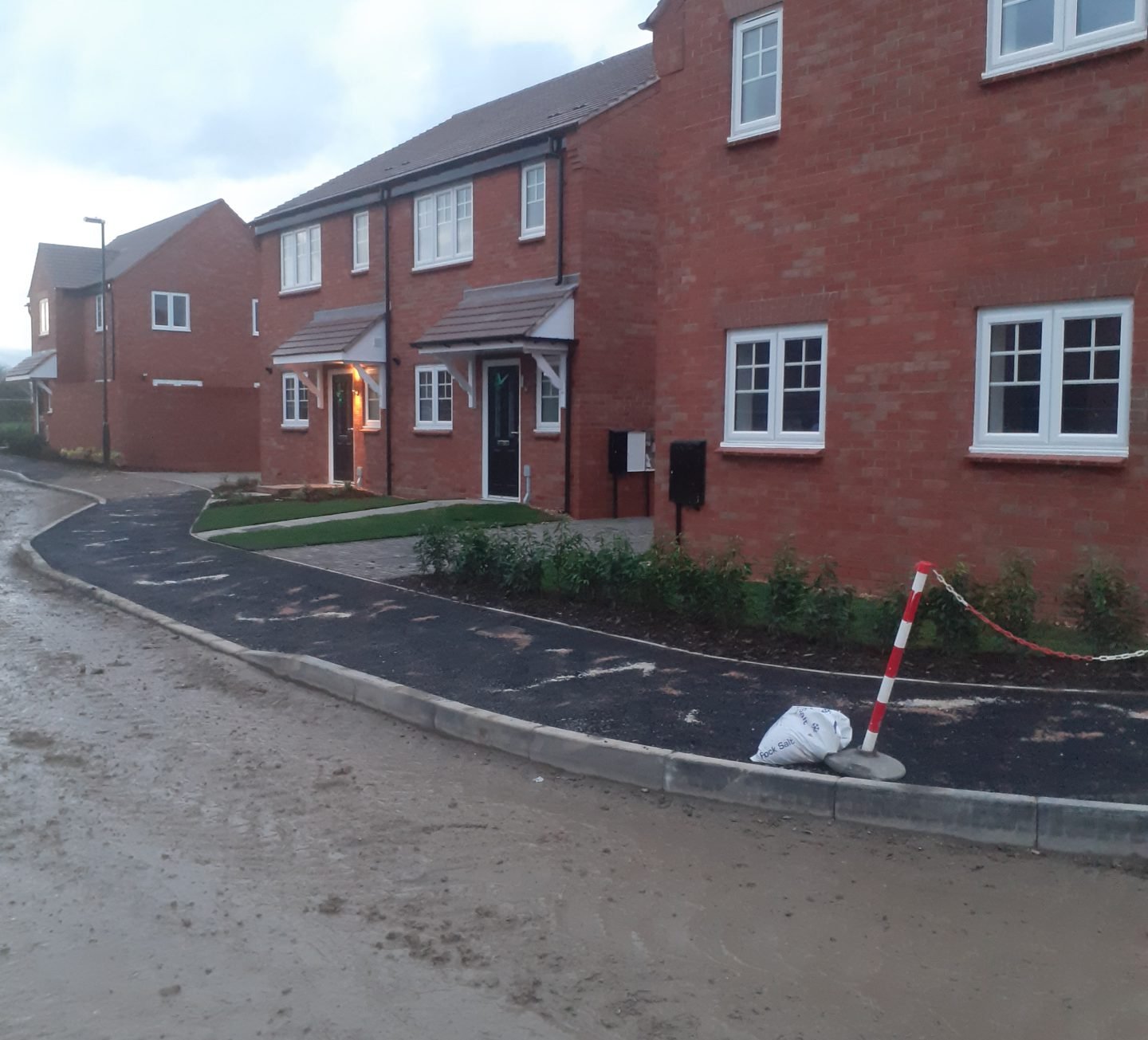 New red-brick homes at Hilton, Derby